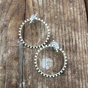 Kendra Scott Gold + CZ Post Hoop Earrings